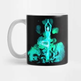 yoga turquoise inv Mug